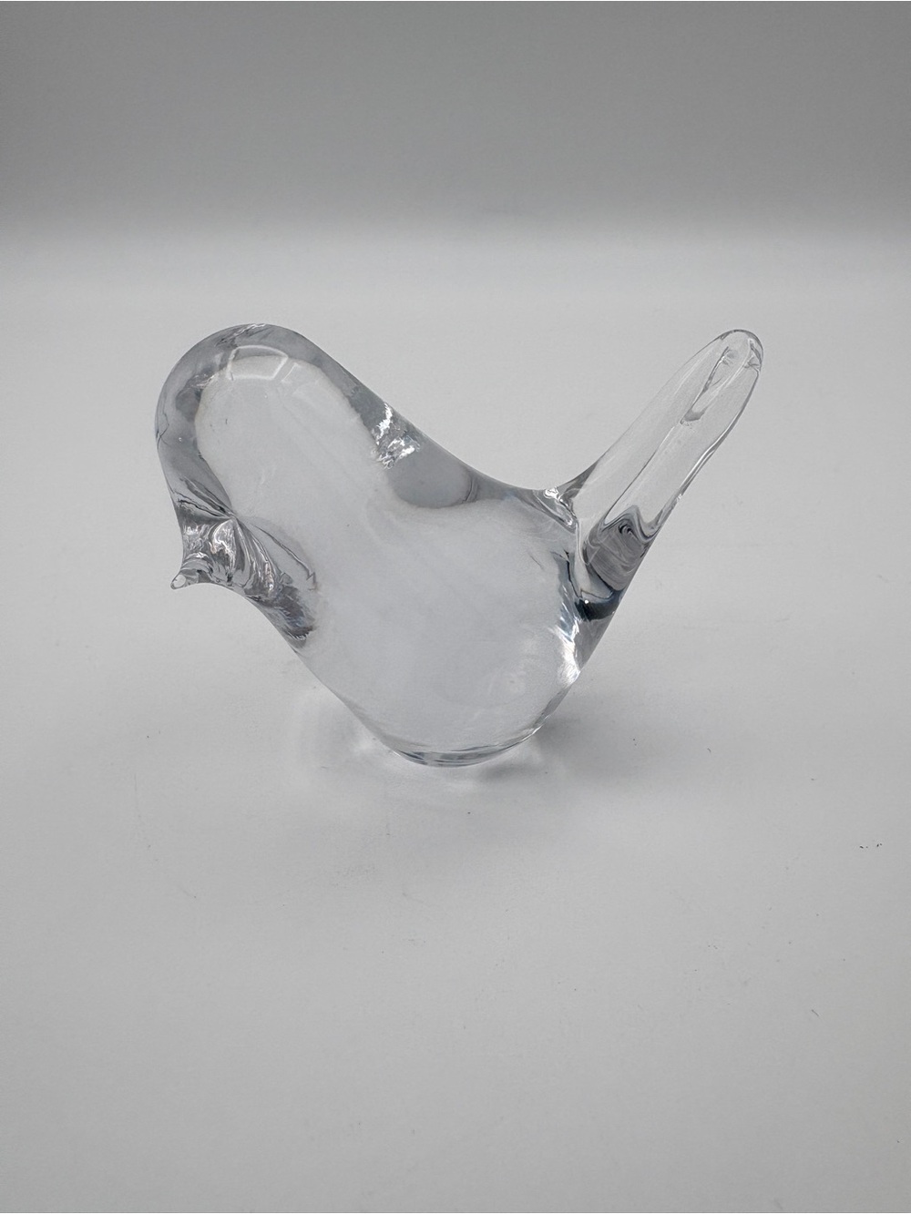 Wedgwood Clear Glass Bird Figurine Paperweight England